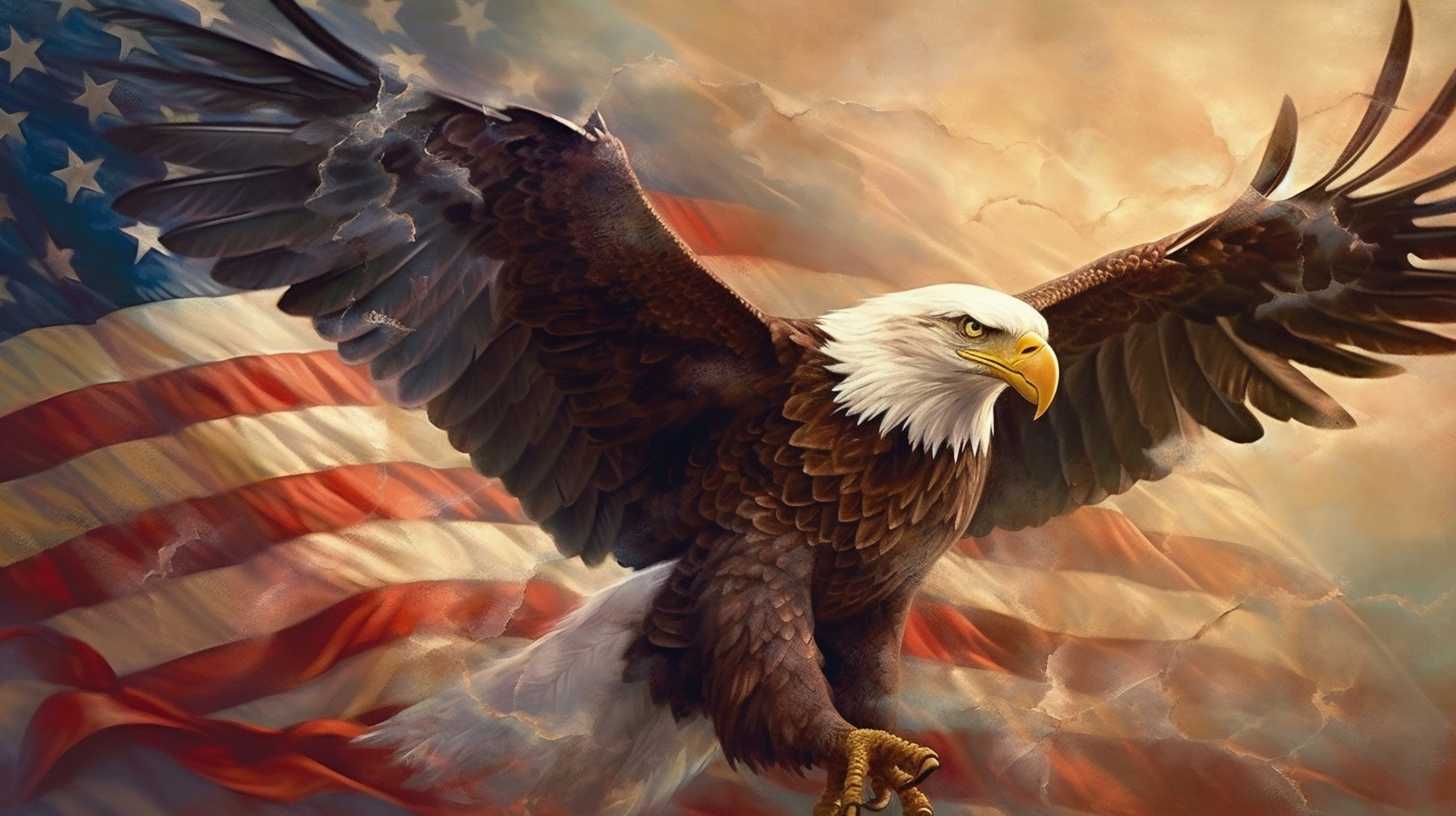 Flying eagle